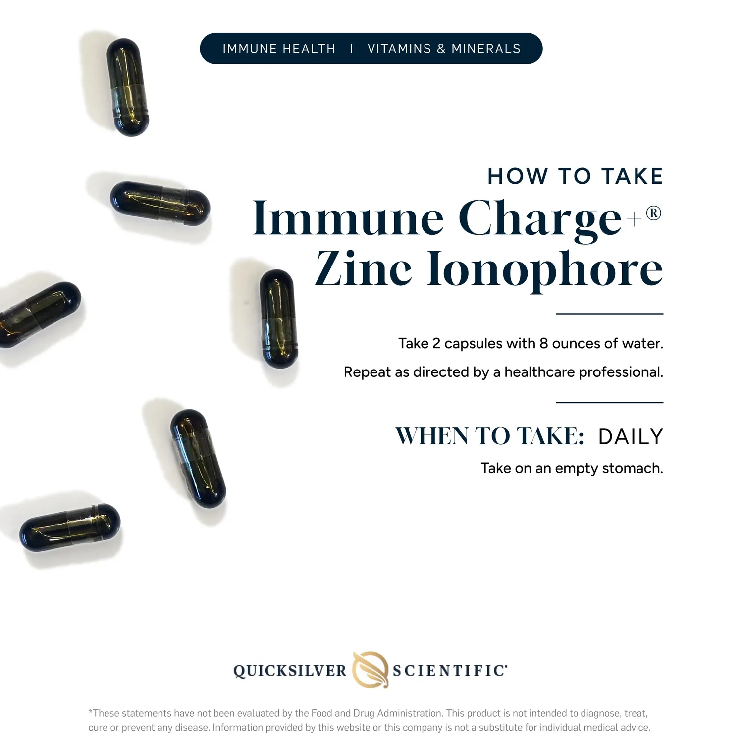 Quicksilver Immune Charge+ sink kapsler 60 stk – med quercetin