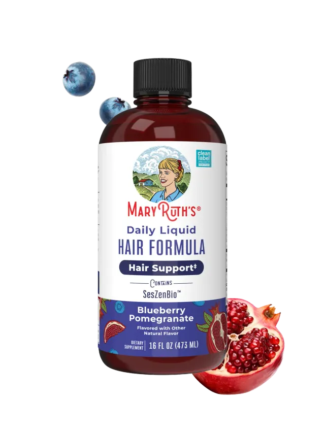 MaryRuth's Daily Liquid Hair Formula flytende hårvitamin blåbær