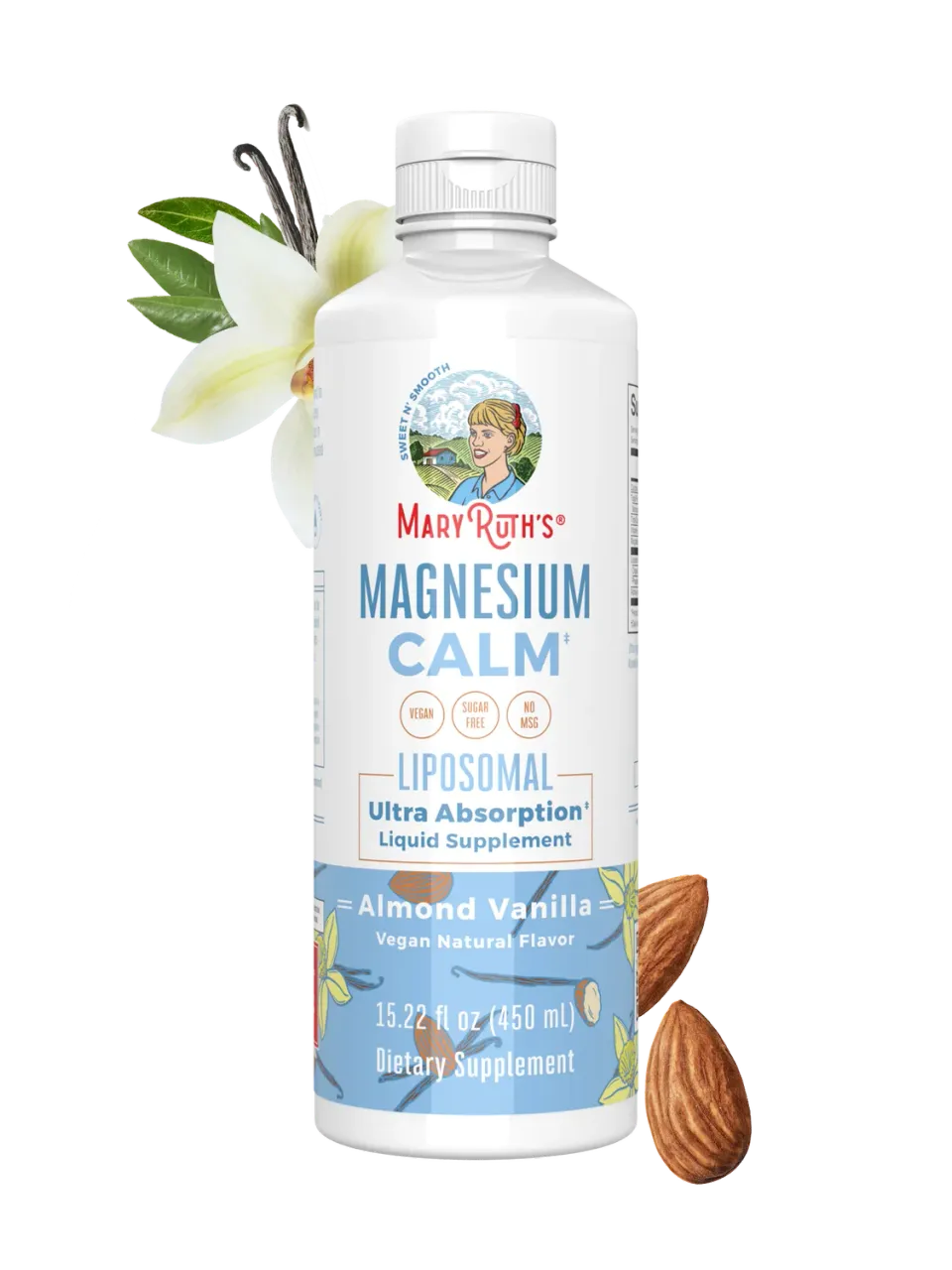 MaryRuth's Magnesium Calm liposomal mandel-vanilje