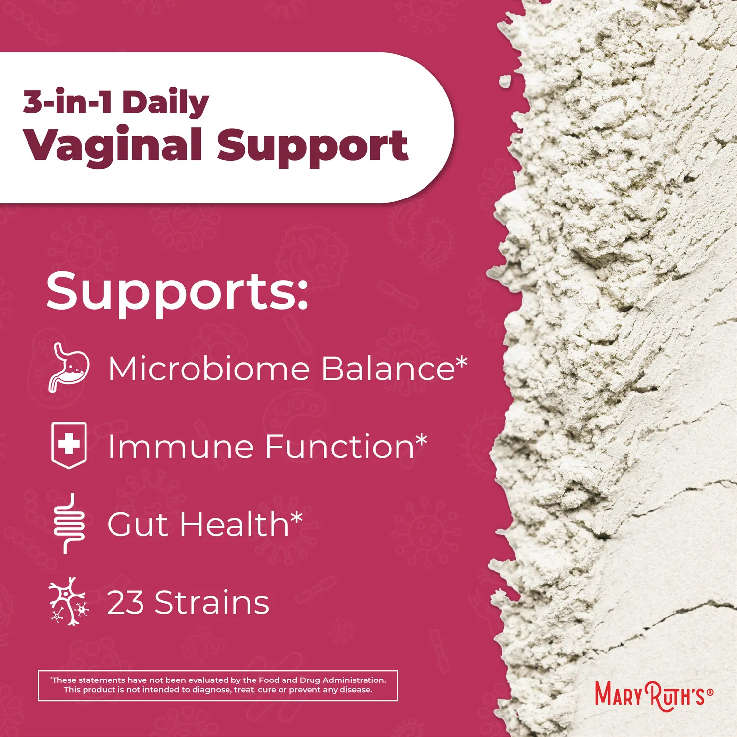 MaryRuth's 3-in-1 Vaginal Support Powder probiotikapulver 60 mrd CFU