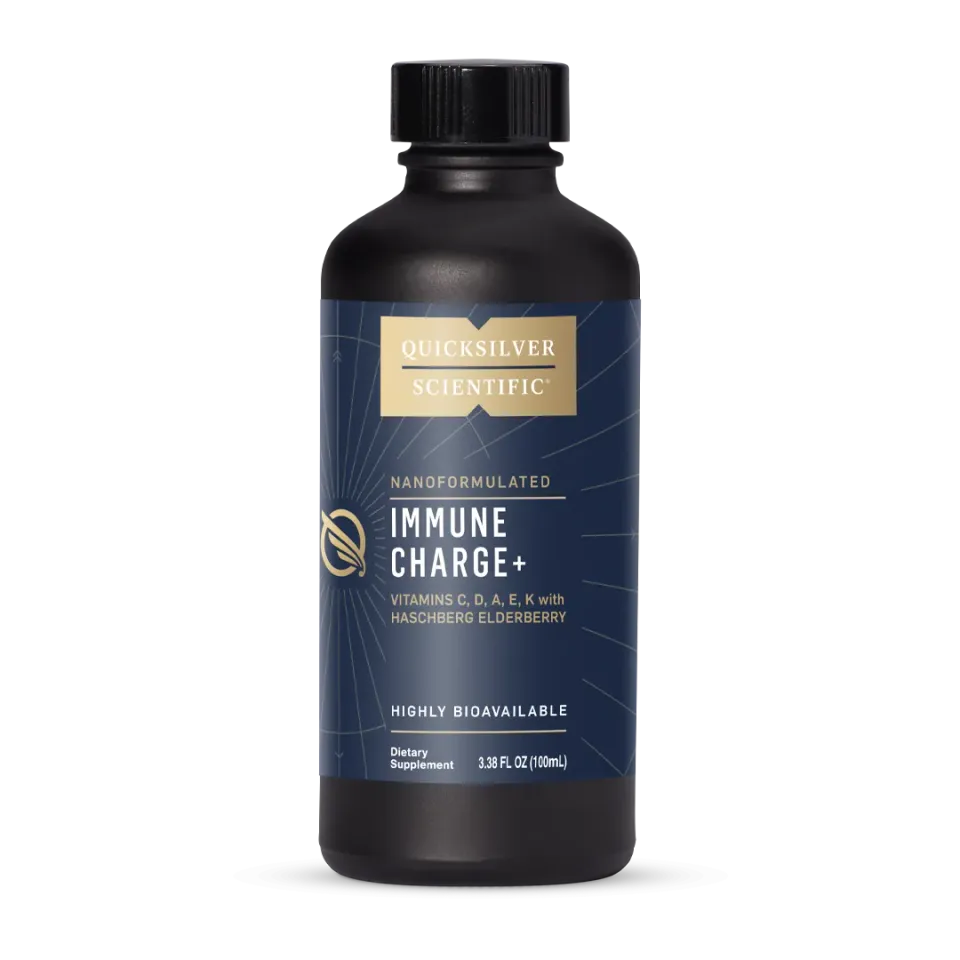 Quicksilver Scientific Immune Charge+ 100 ml flytende kosttilskudd med hyllebær