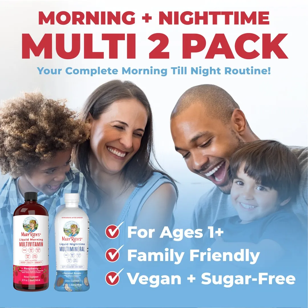 MaryRuth's AM PM Routine vitaminpakke flytende bringebær kokos