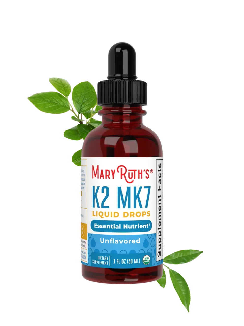 MaryRuth's K2 MK7 Organic Drops dråper smaksnøytral