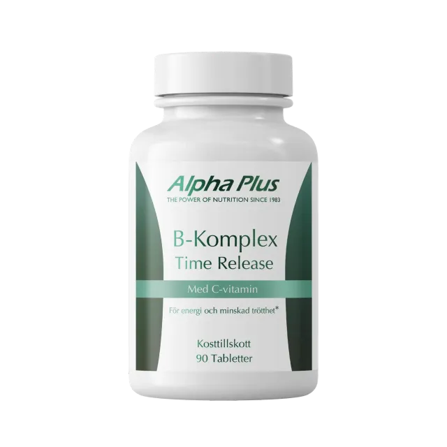 Alpha Plus B-komplex Time Release tabletter 90 stk