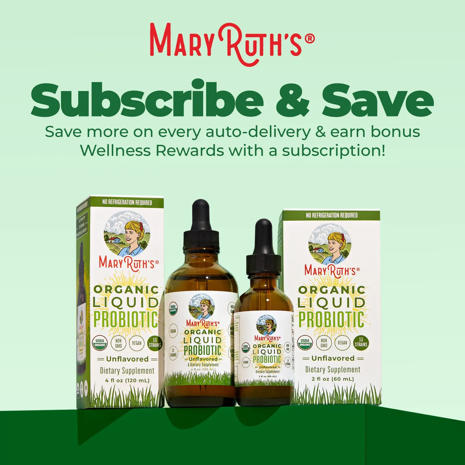 MaryRuth's Organic Liquid Probiotic væske reise 13 stammer