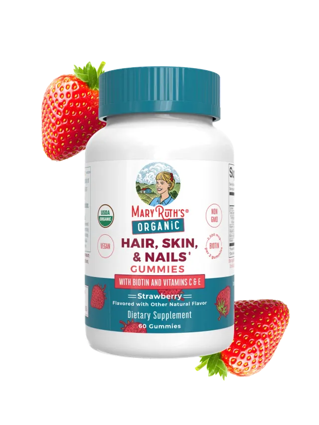 MaryRuth's Hair Skin Nails gummies jordbær biotin