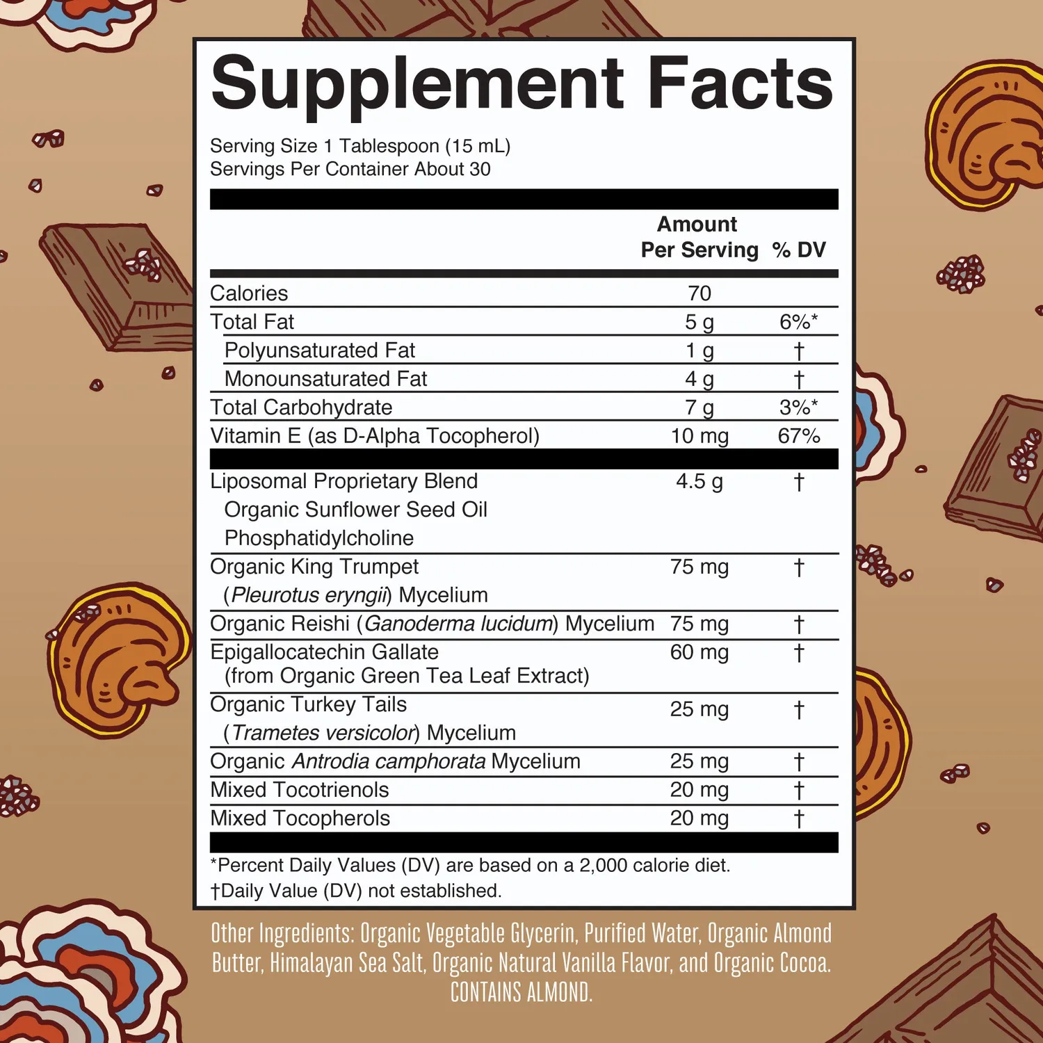 MaryRuth's Functional Mushrooms Liposomal sopp sjokolade