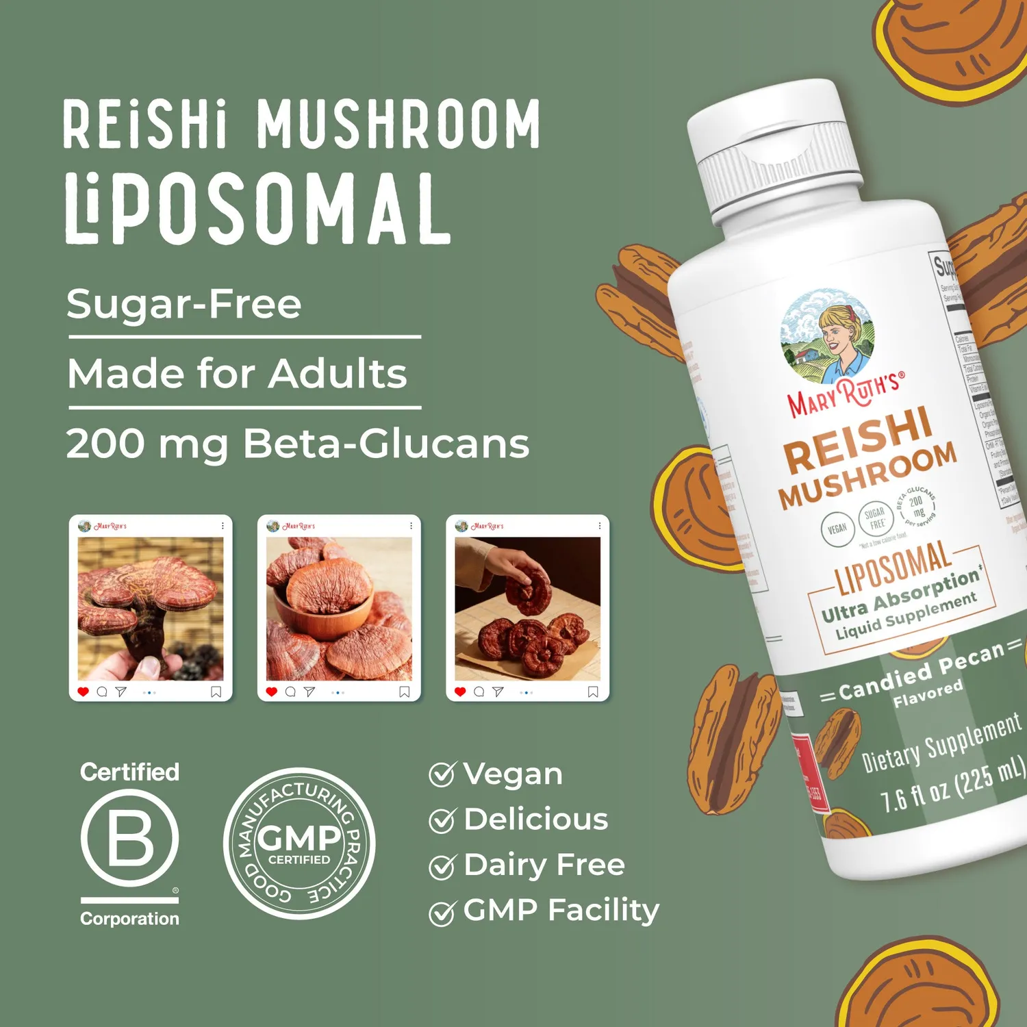 MaryRuth's Reishi Mushroom liposomal pekan 1 ss