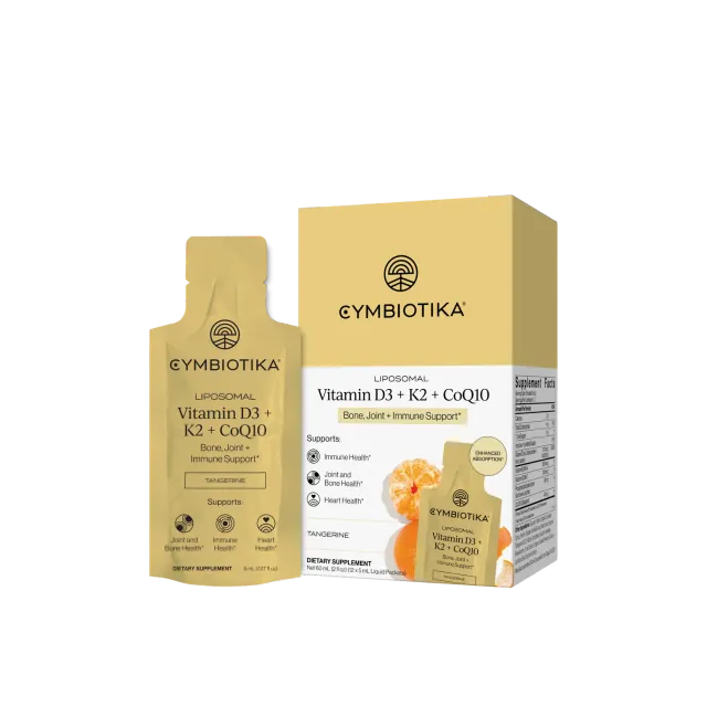 Cymbiotika Liposomal Vitamin D3 K2 CoQ10 shot 12-pak