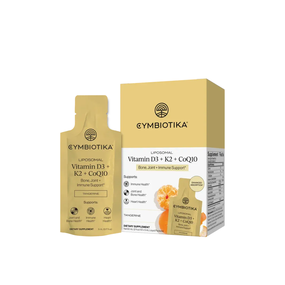 Cymbiotika Liposomal Vitamin D3 K2 CoQ10 shot 12-pak