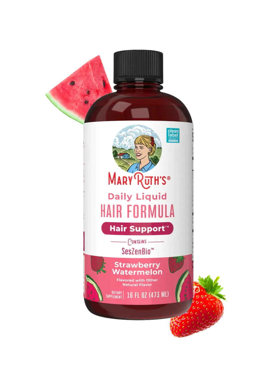 MaryRuth's Daily Hair flytende hårvitamin jordbær