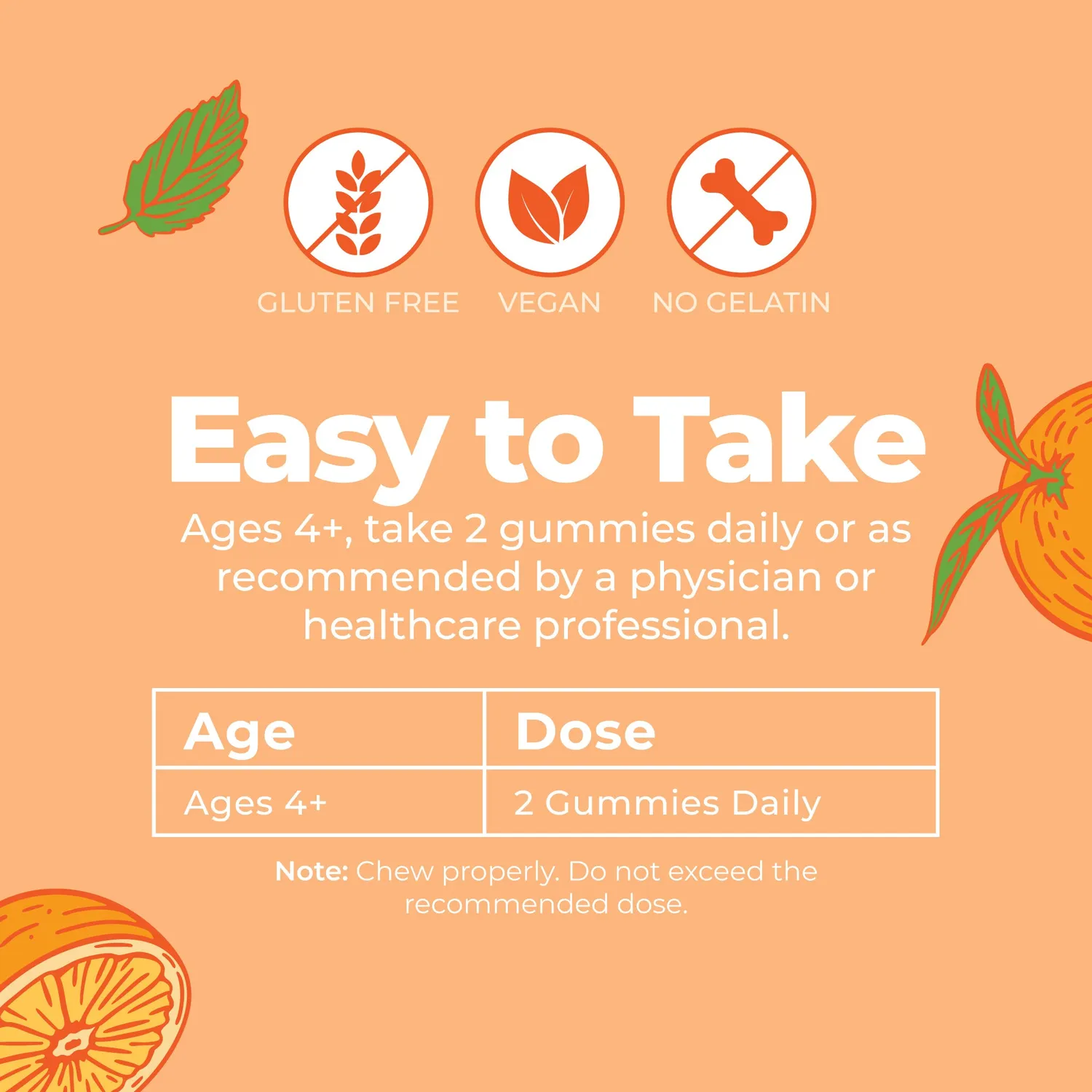 MaryRuth's Organic Kids Vitamin C Gummies tyggetablett appelsin 60 stk