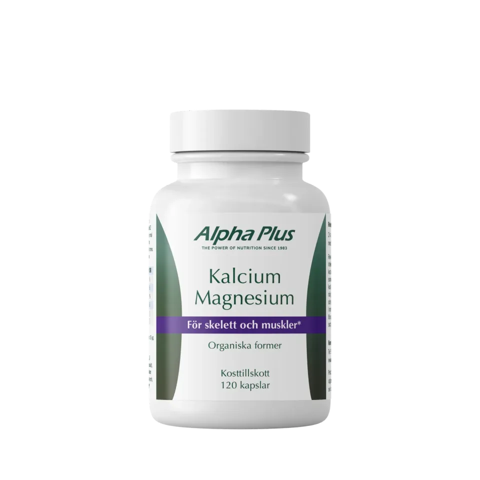 A+ Kalsium Magnesium kapsler 120 stk med D-vitamin