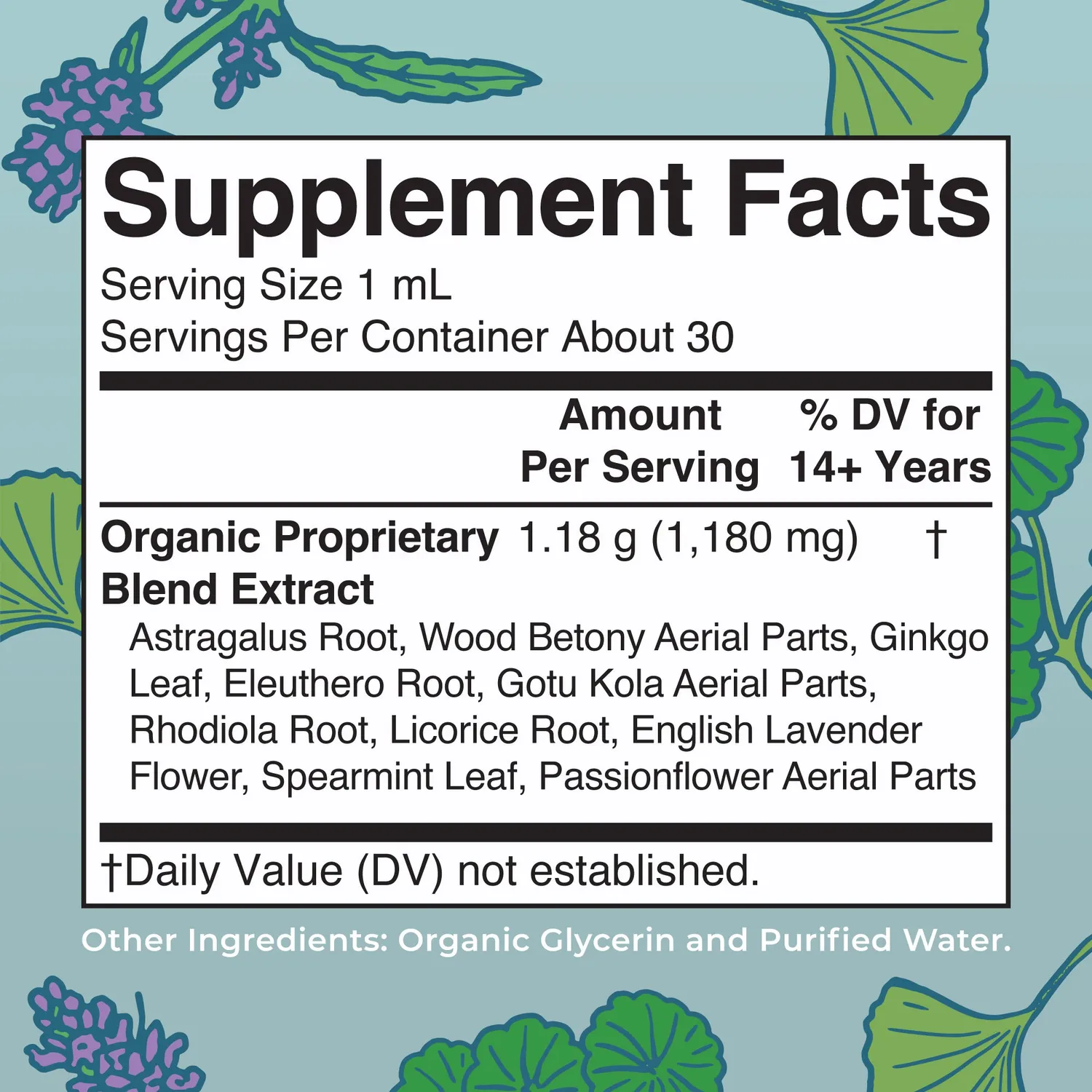 MaryRuth's Organic Adrenal & Focus urtedråper 30 ml