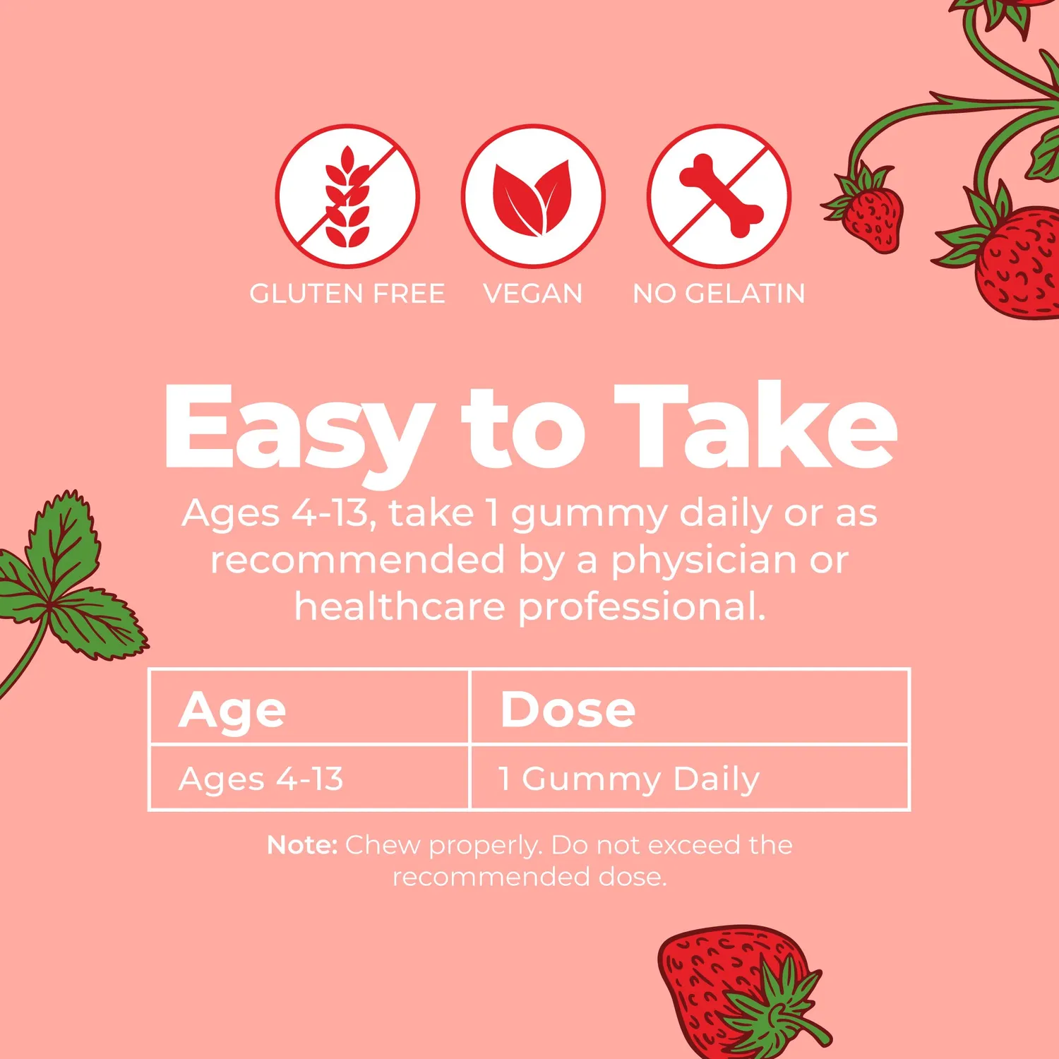 MaryRuth's Organic Kids Probiotic gummies jordbær 60 stk