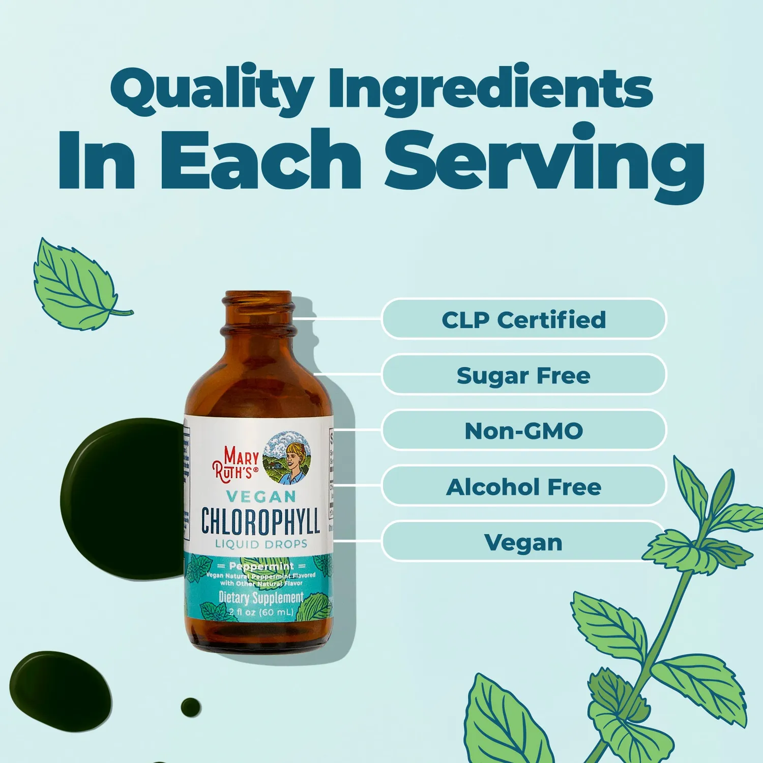 MaryRuth's Chlorophyll klorofyll dråper morbær