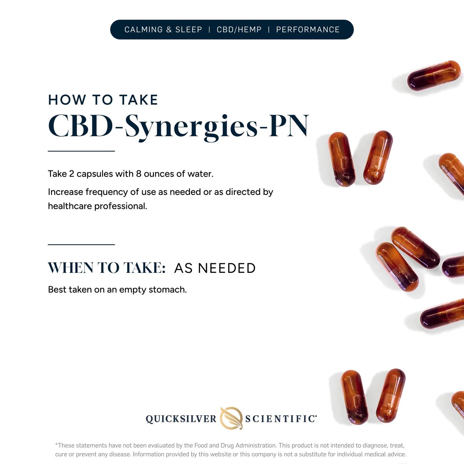 Quicksilver Scientific CBD Synergies-PN kapsler 60 stk fullspektret