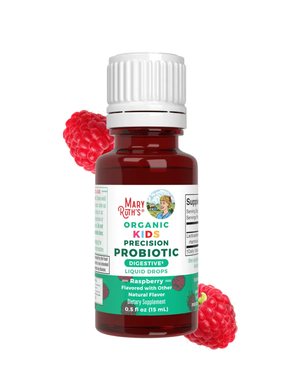 MaryRuth's Kids Probiotic dråper bringebær LGG 4-13 år