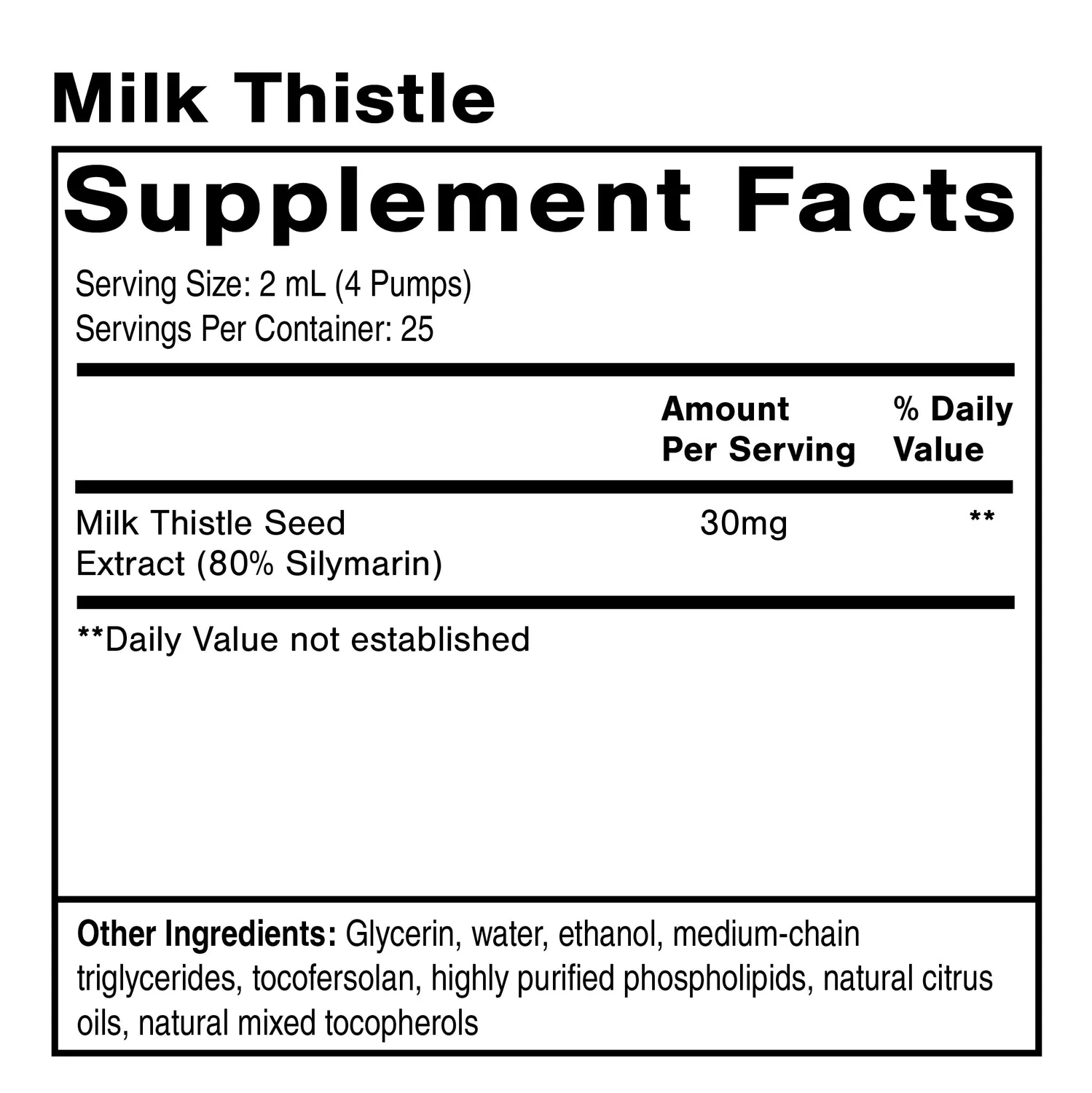 Quicksilver Scientific Milk Thistle flytende 50 ml leverstøtte