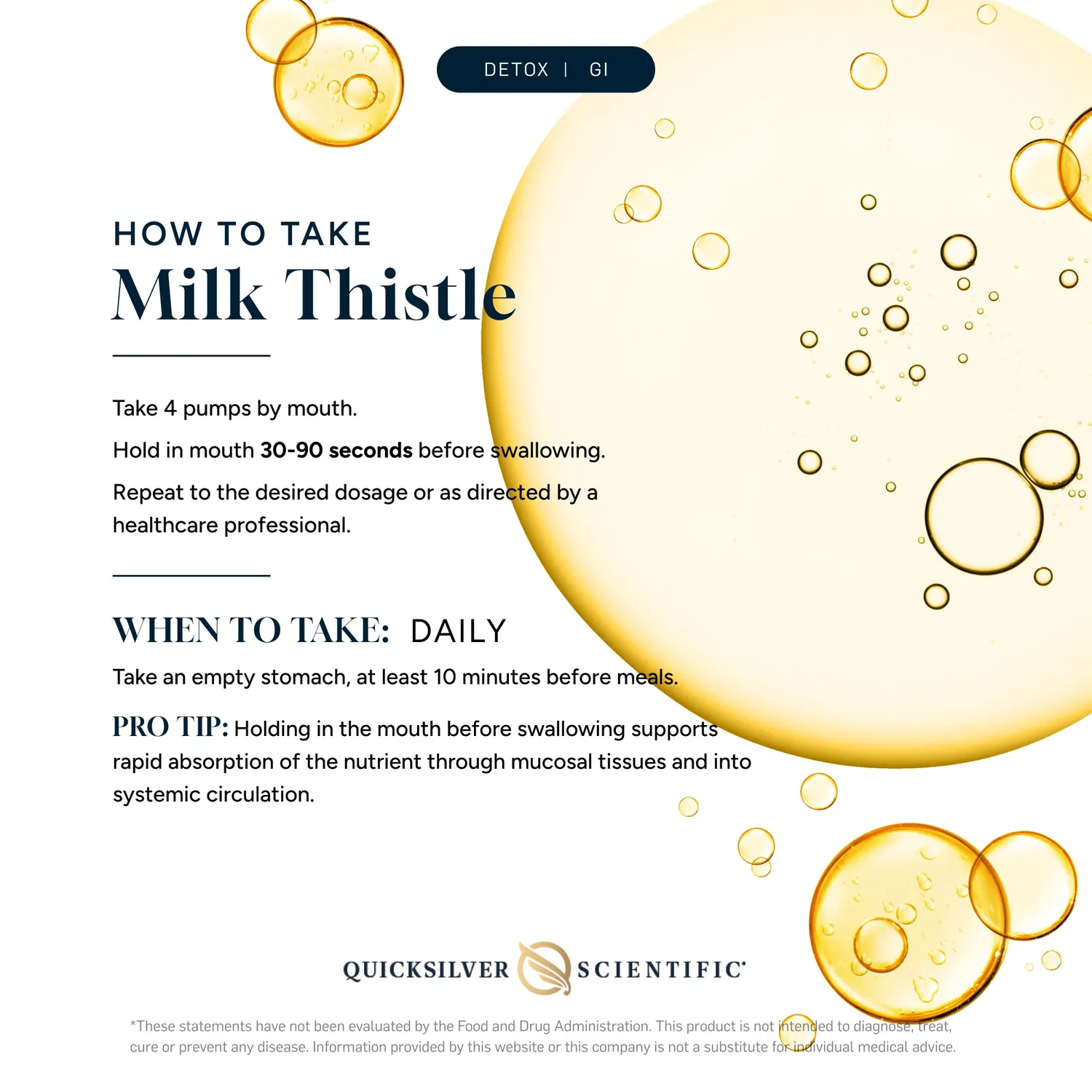 Quicksilver Scientific Milk Thistle flytende 50 ml leverstøtte