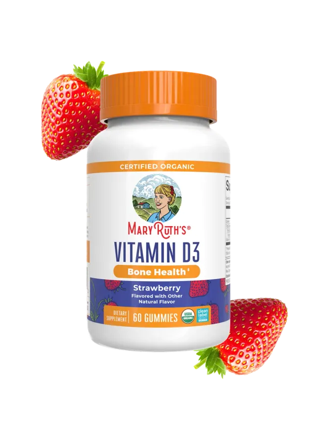 MaryRuth's Organic Vitamin D3 gummies jordbær familie