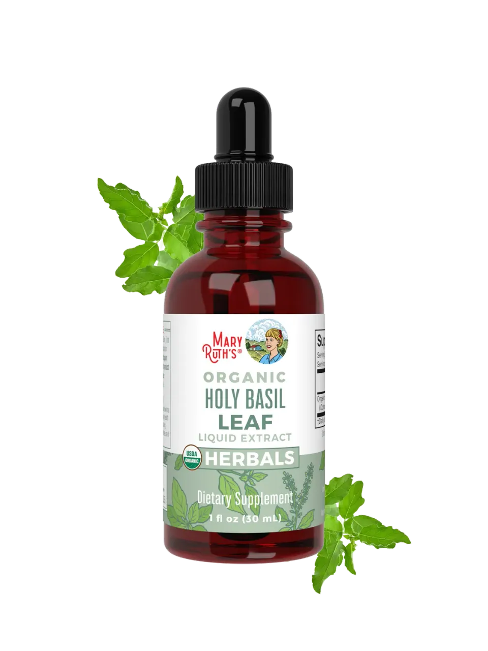 MaryRuth's Holy Basil Leaf urtedråper 30 ml tulsi