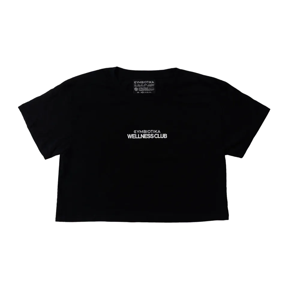 Cymbiotika Wellness Club Cropped Tee t-skjorte svart