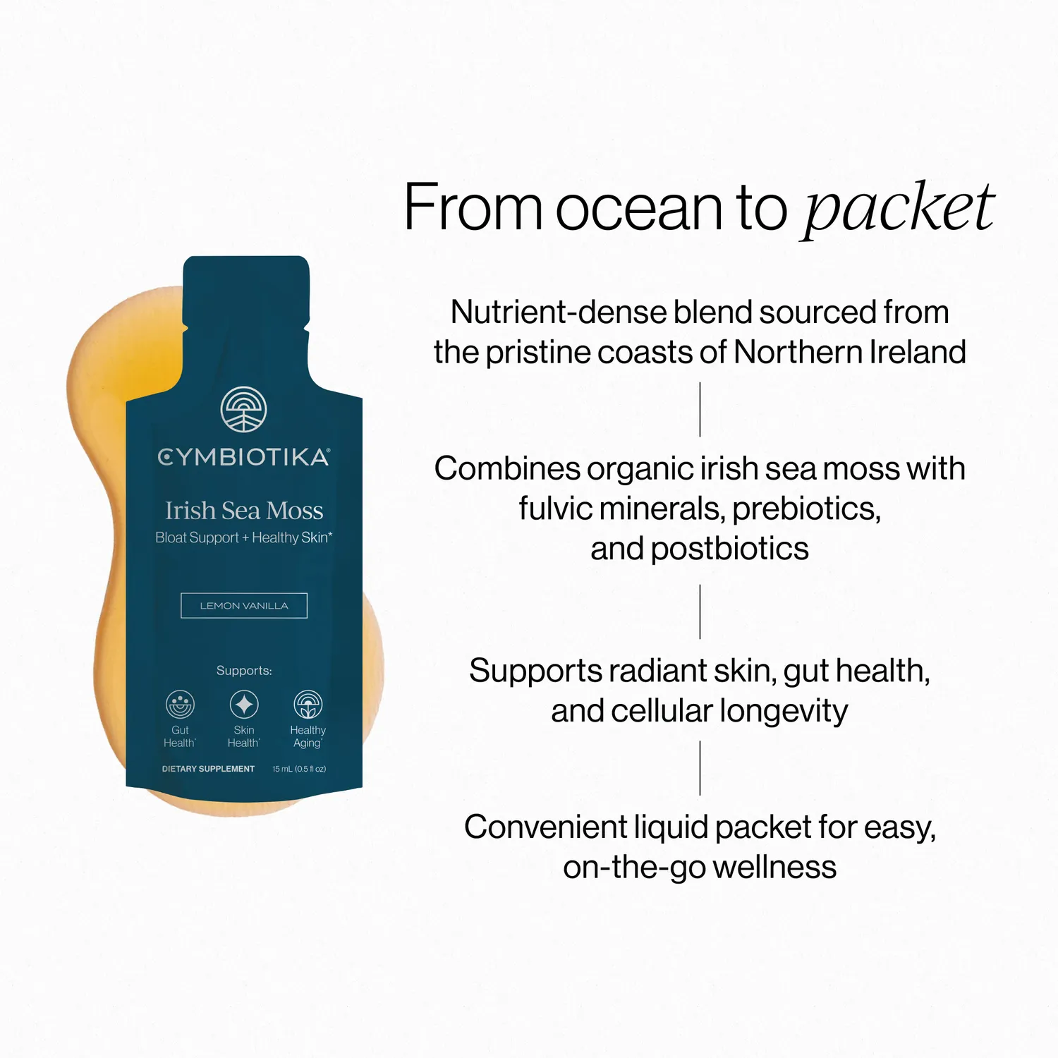 Cymbiotika Irish Sea Moss tilskudd vanilje