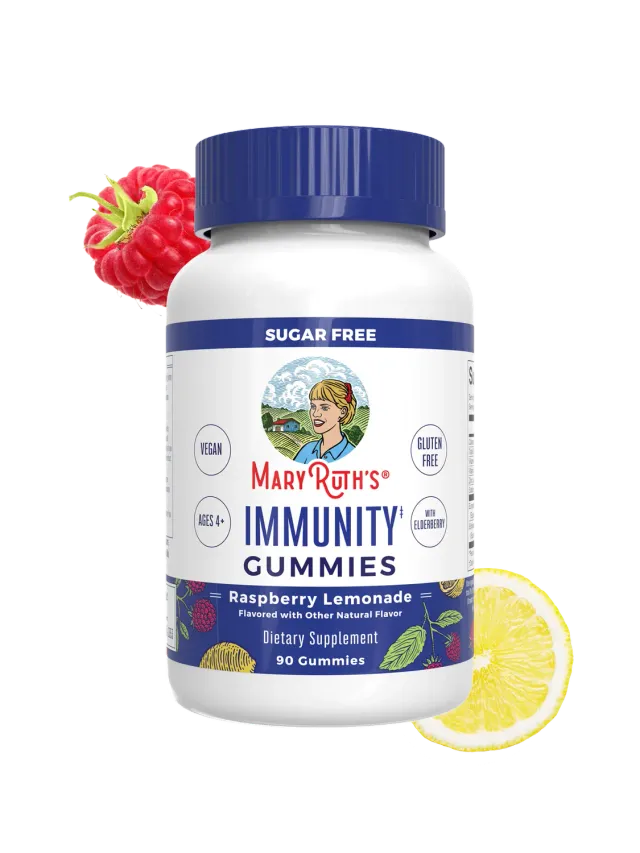 MaryRuth's Immunity Gummies sukkerfri hyllebær sink