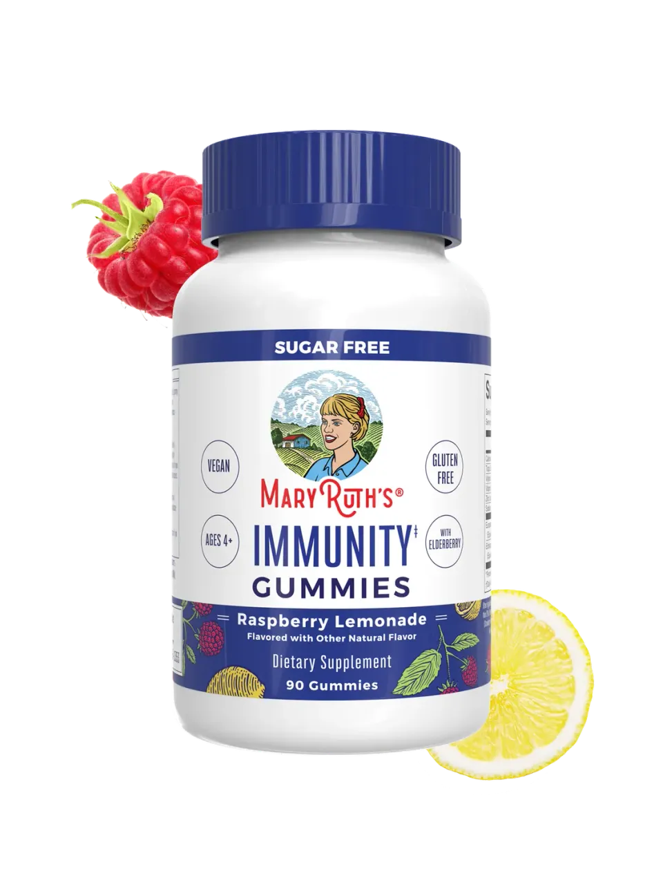 MaryRuth's Immunity Gummies sukkerfri hyllebær sink