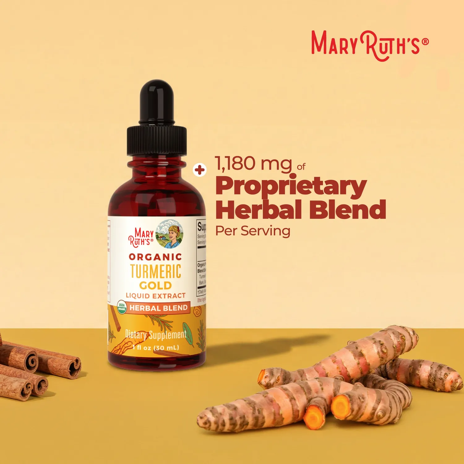 MaryRuth's Turmeric Gold gurkemeiedråper