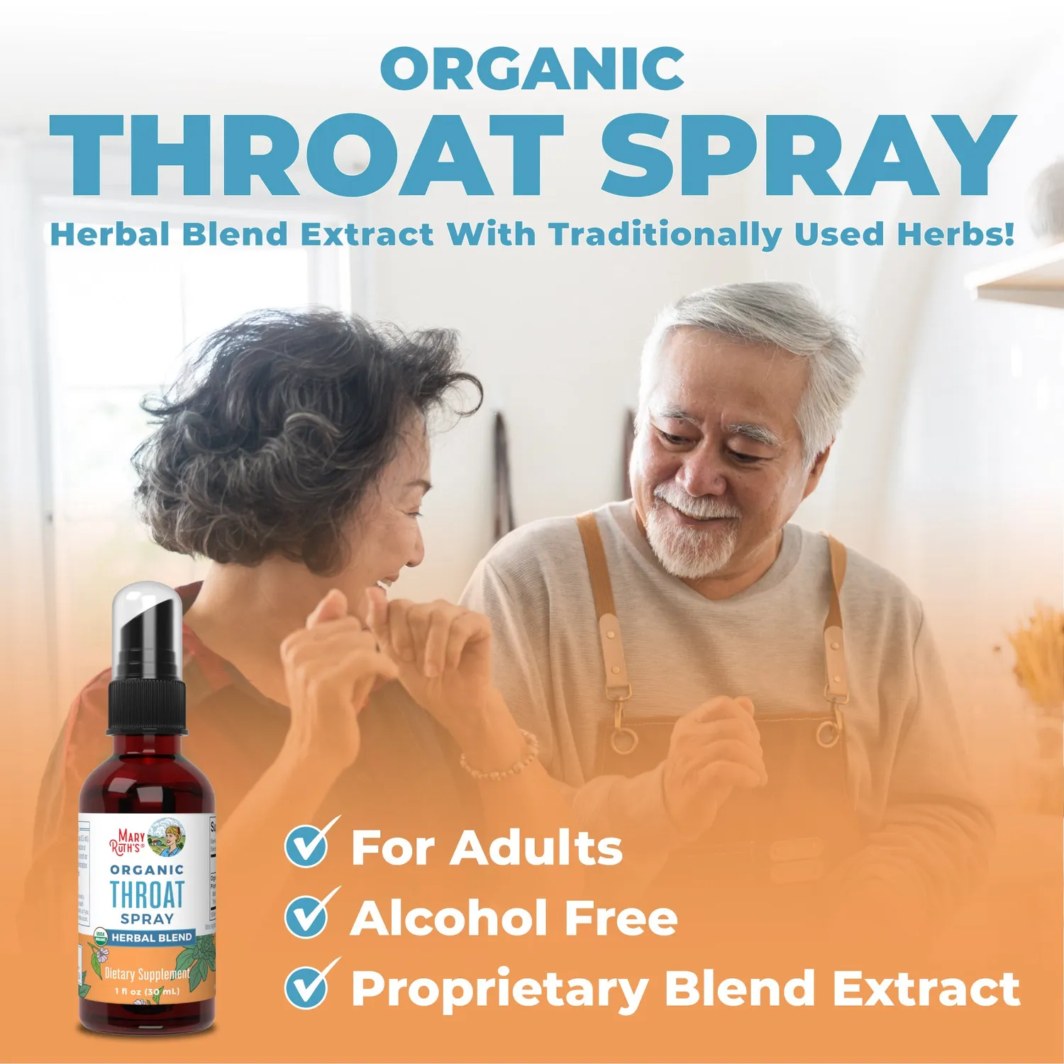 MaryRuth's Organic Throat halsspray uten smak