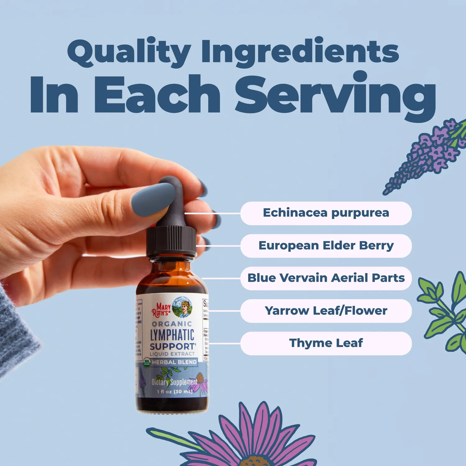 MaryRuth's Lymphatic Support urteblanding 1 oz immun