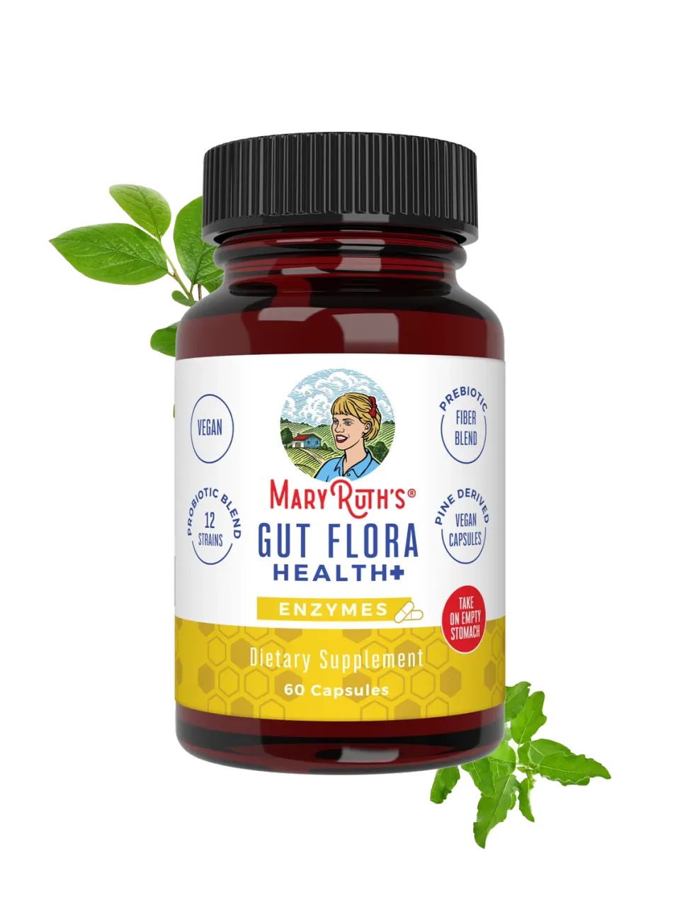 MaryRuth's Gut Flora Health+ Enzymes kapsler 60 stk prebiotika