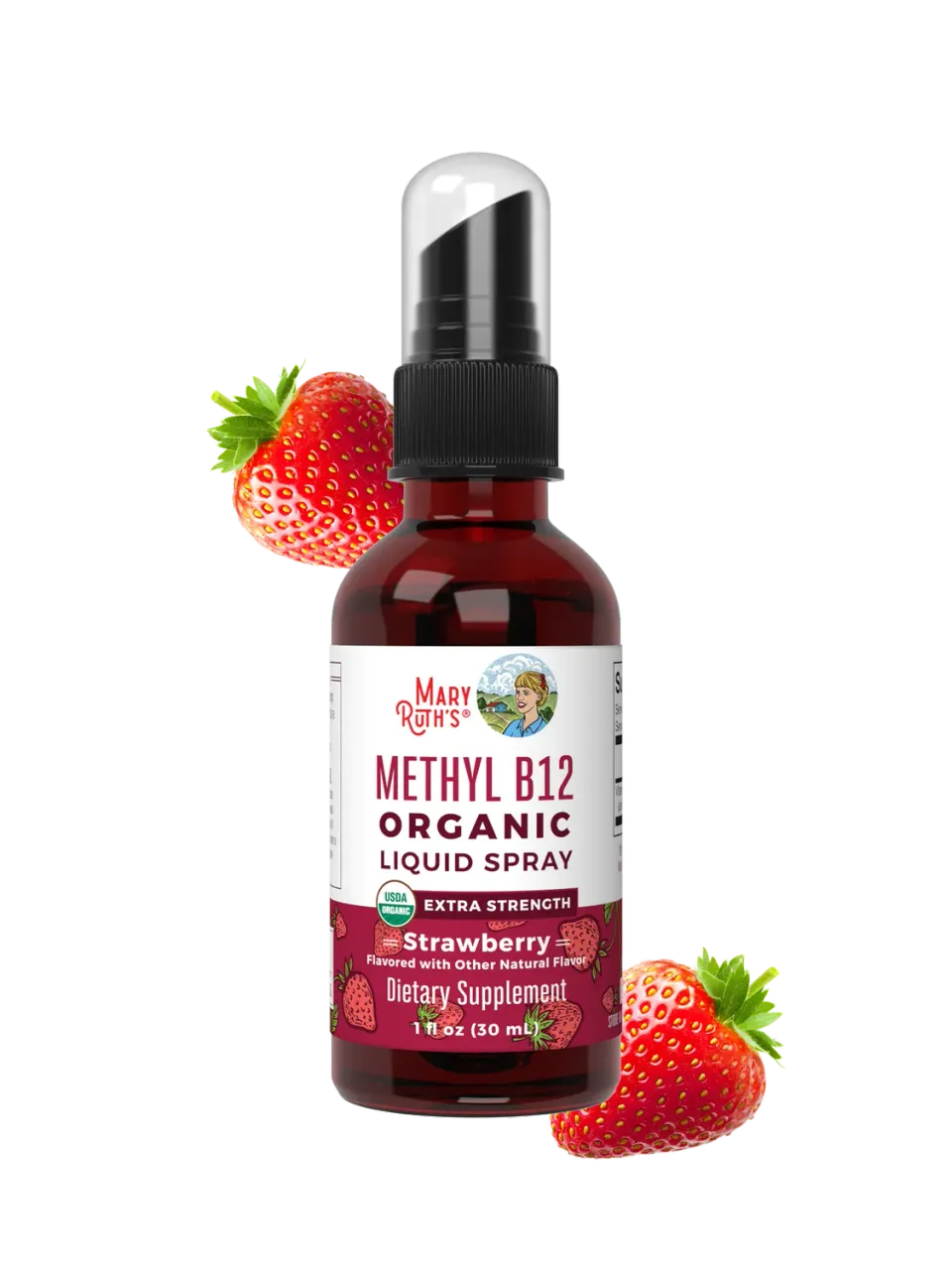 MaryRuth's Methyl B12 spray jordbær organisk