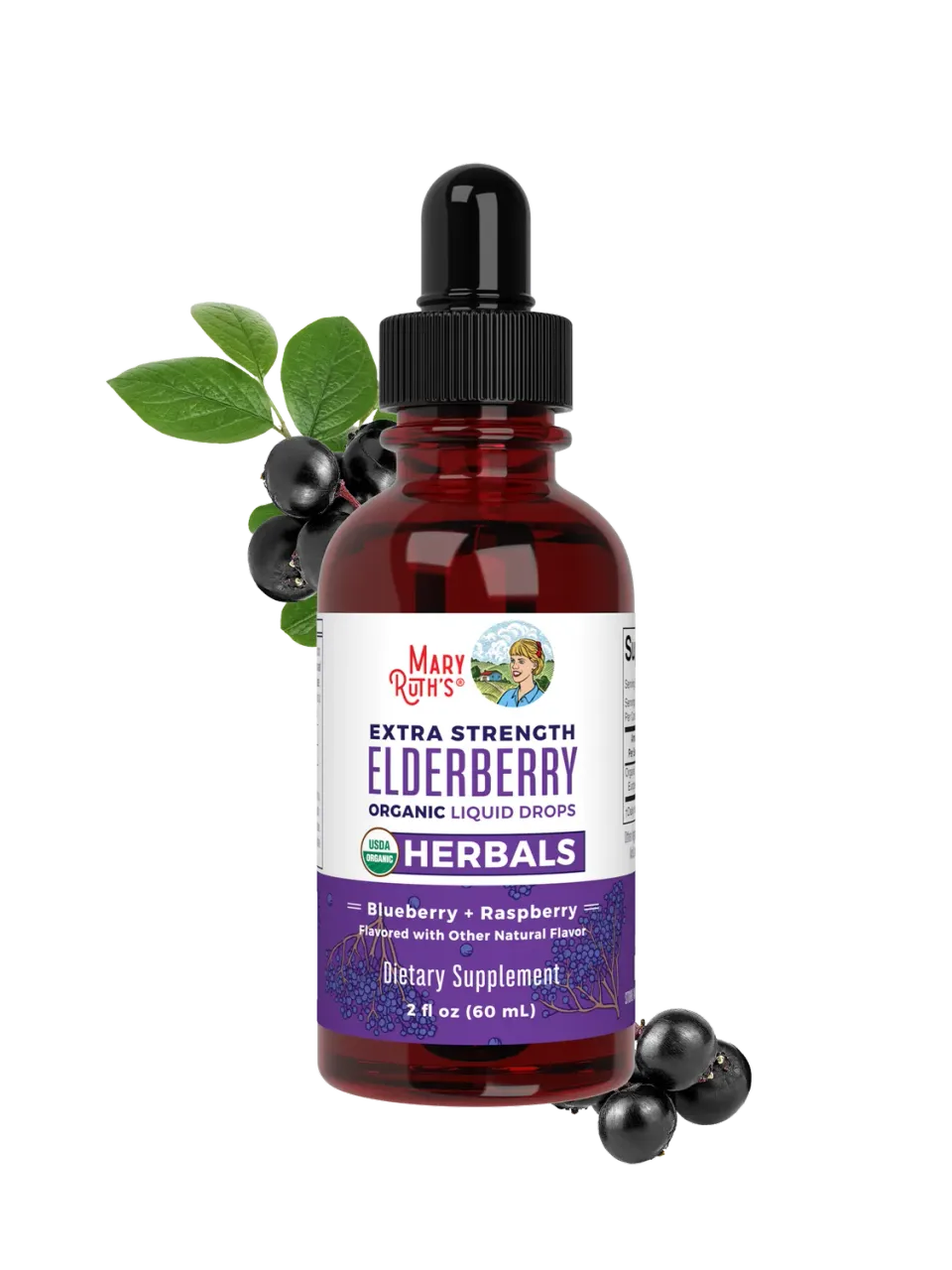 MaryRuth's Elderberry Extra Strength dråper organisk