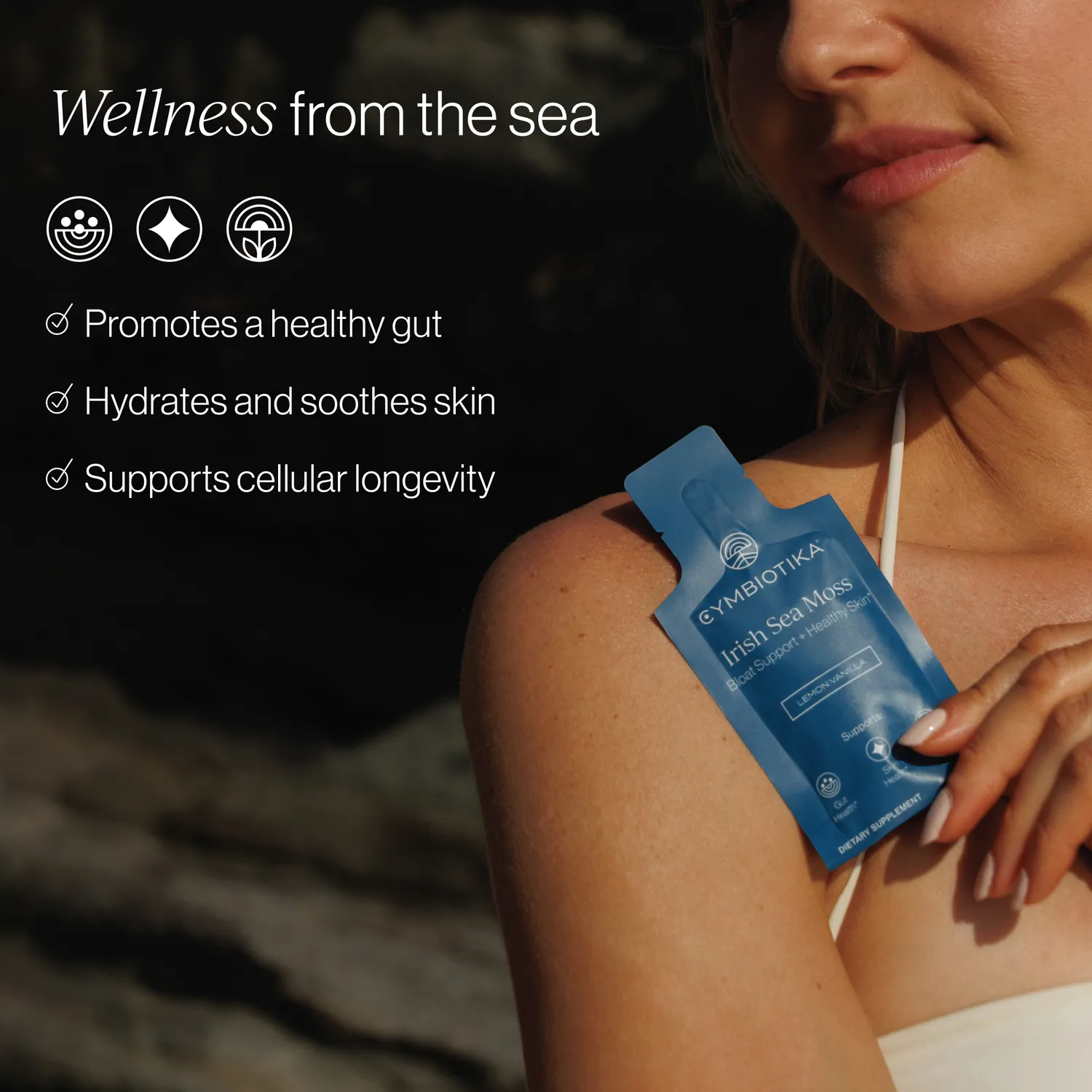 Cymbiotika Irish Sea Moss tilskudd vanilje