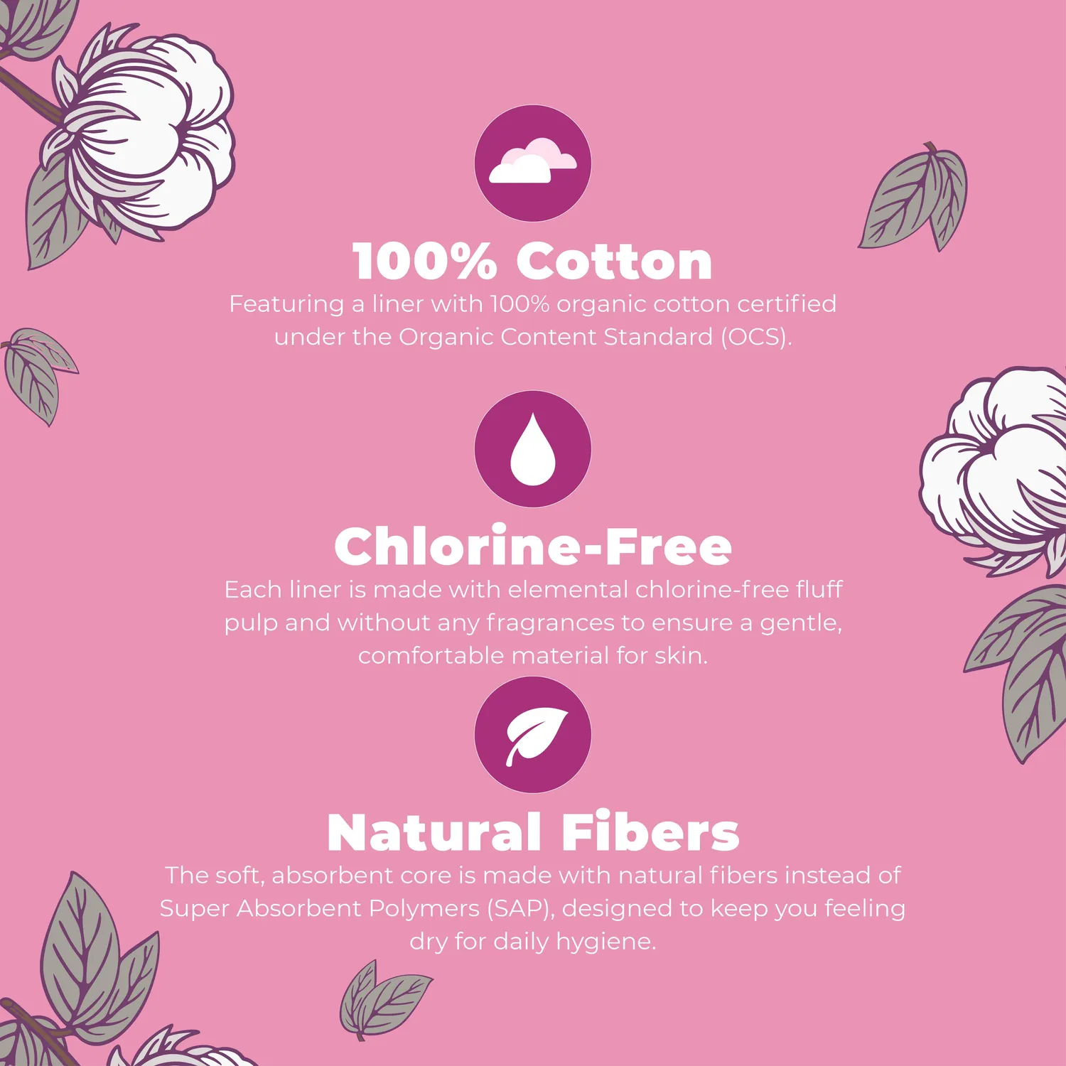 MaryRuth's Organic Cotton Cover truseinnlegg uparfymert