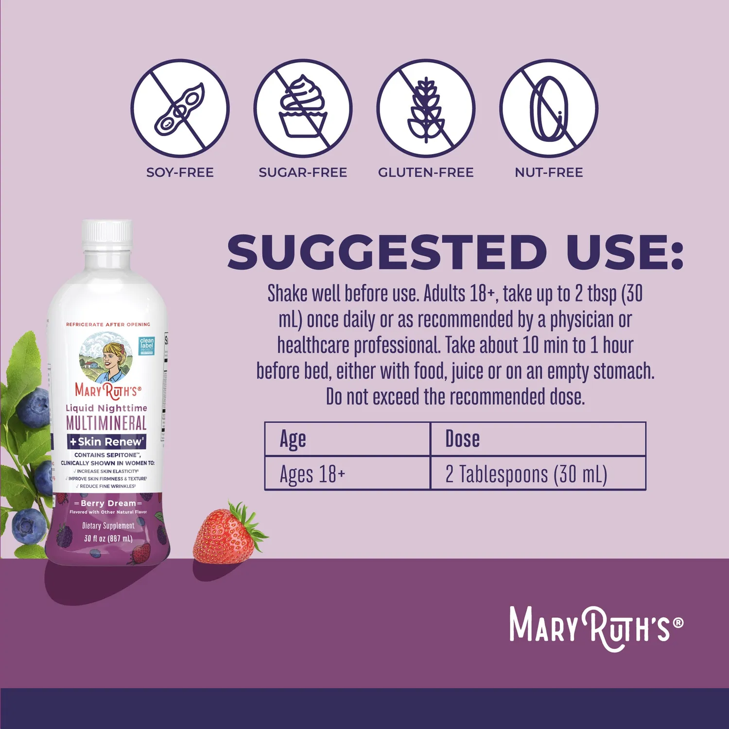 MaryRuth's AM PM Routine sett hårvekst hud 2 glass