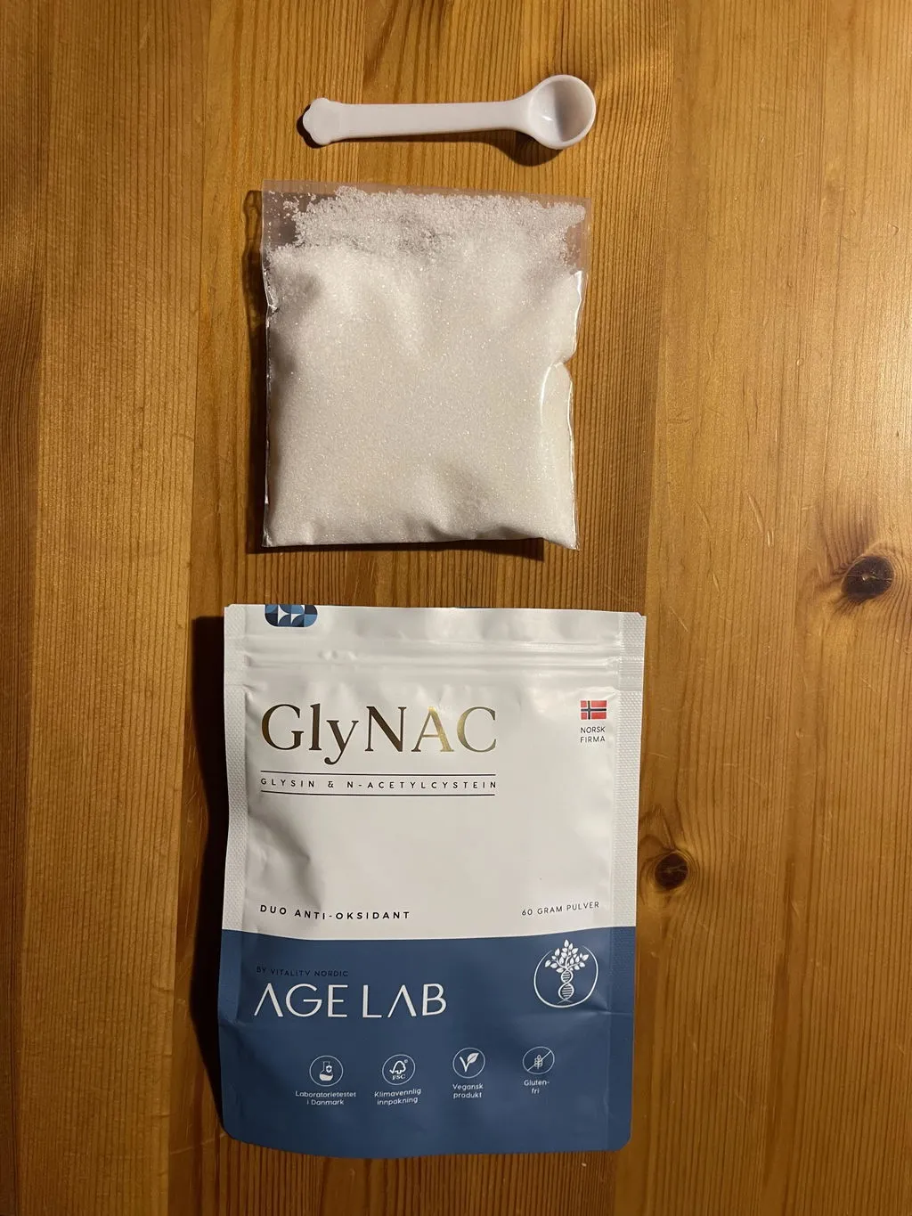 NAD Total GlyNAC pulver 60 gram – glysin og NAC