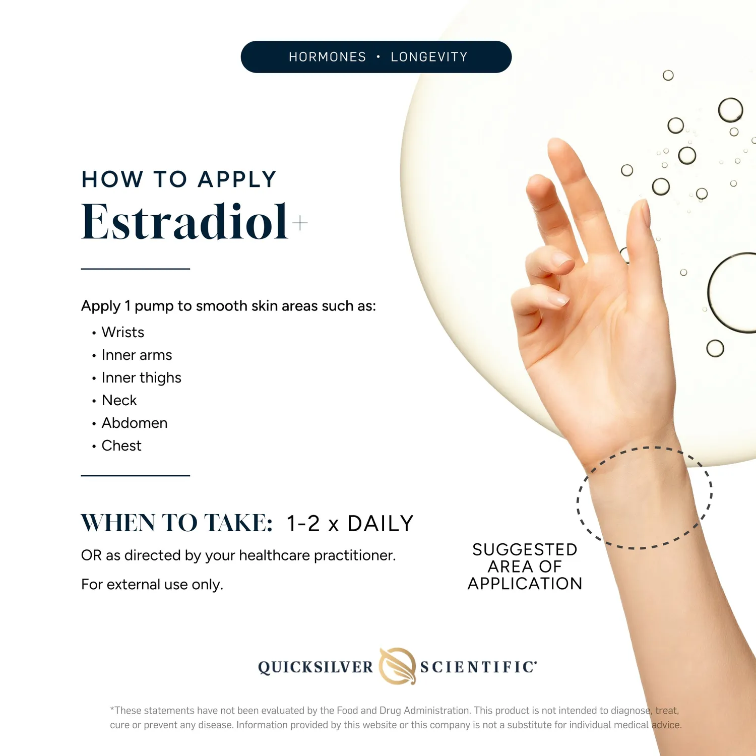 Quicksilver Scientific Professional Estradiol+ serum 30 ml