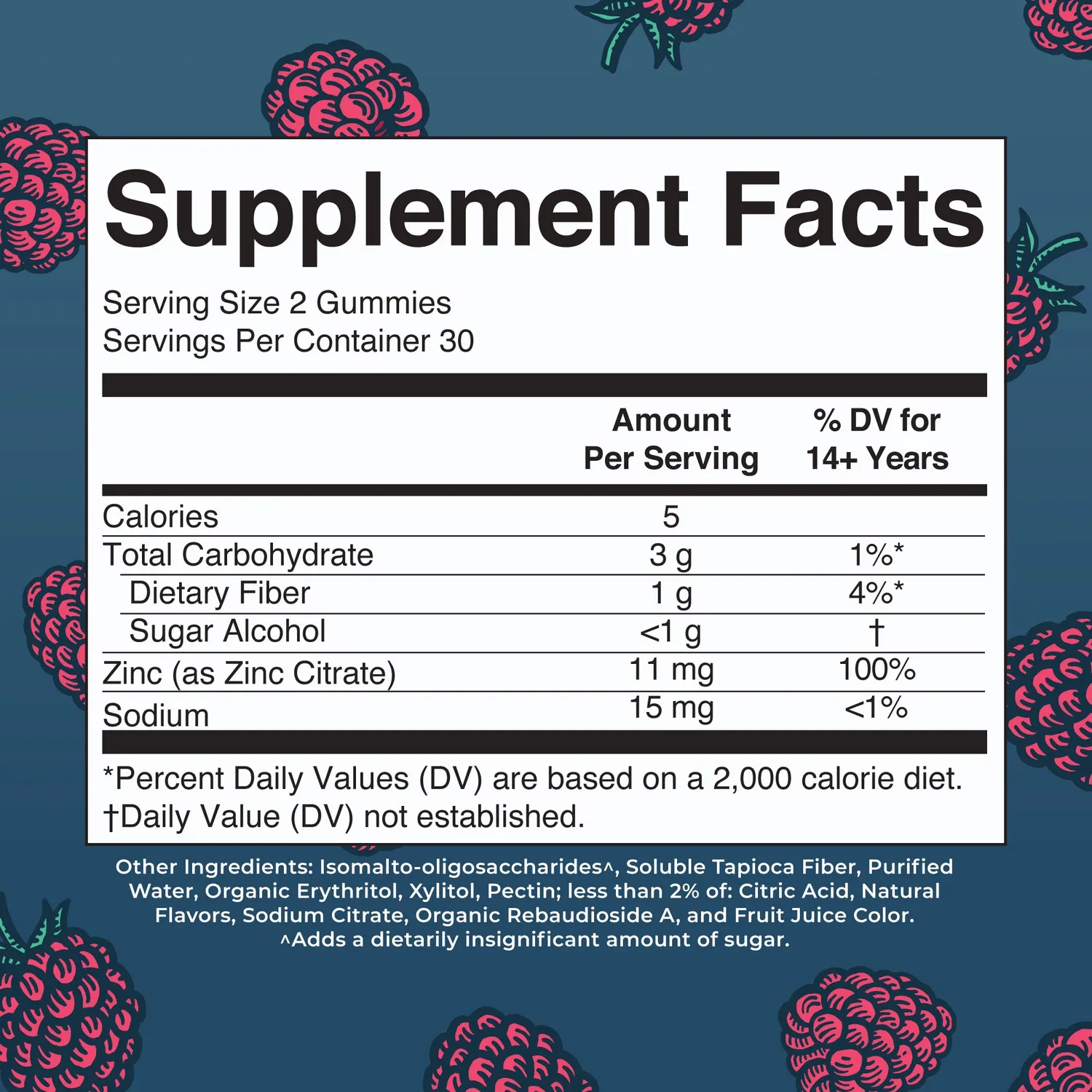 MaryRuth's Zinc Gummies sink gummies bringebær immunforsvar