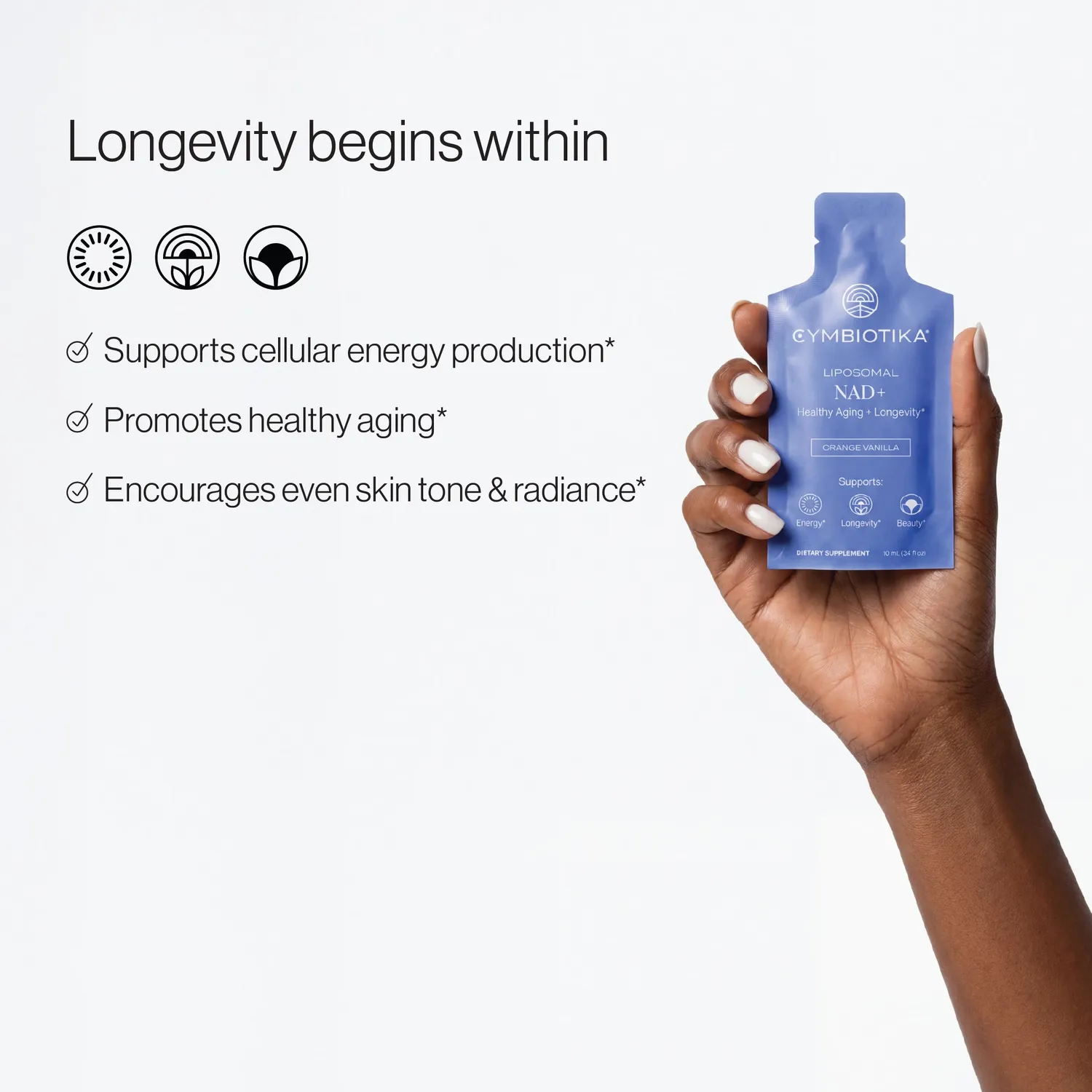 Cymbiotika Liposomal NAD+ tilskudd energi