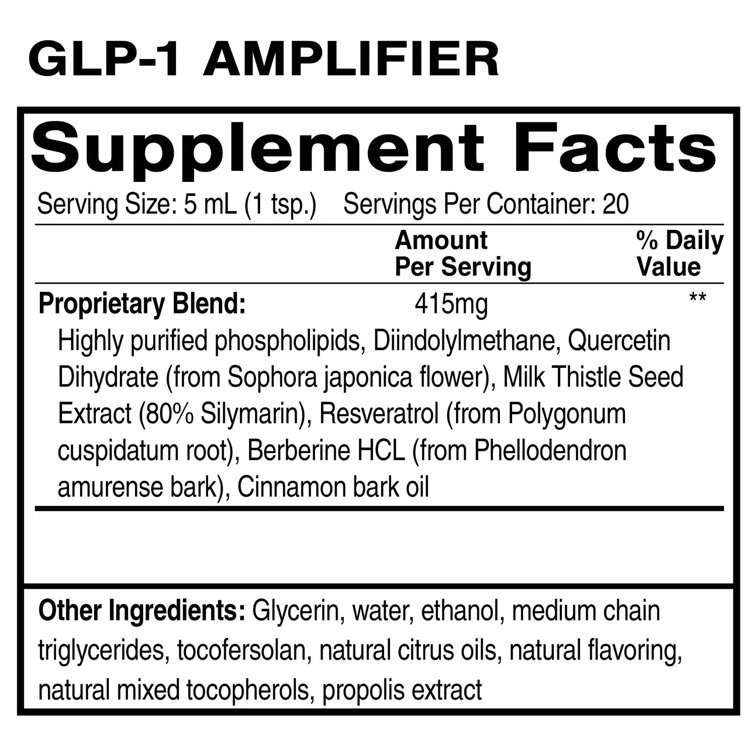 Quicksilver GLP-1 Amplifier dråper 100 ml plante