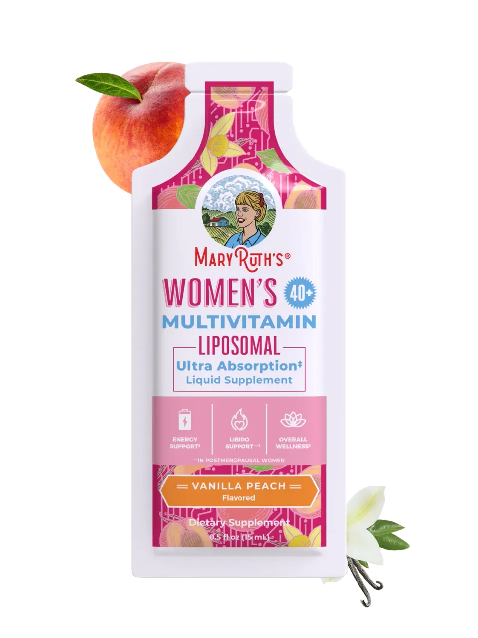 MaryRuth's Women's 40+ Multivitamin liposomal fersken