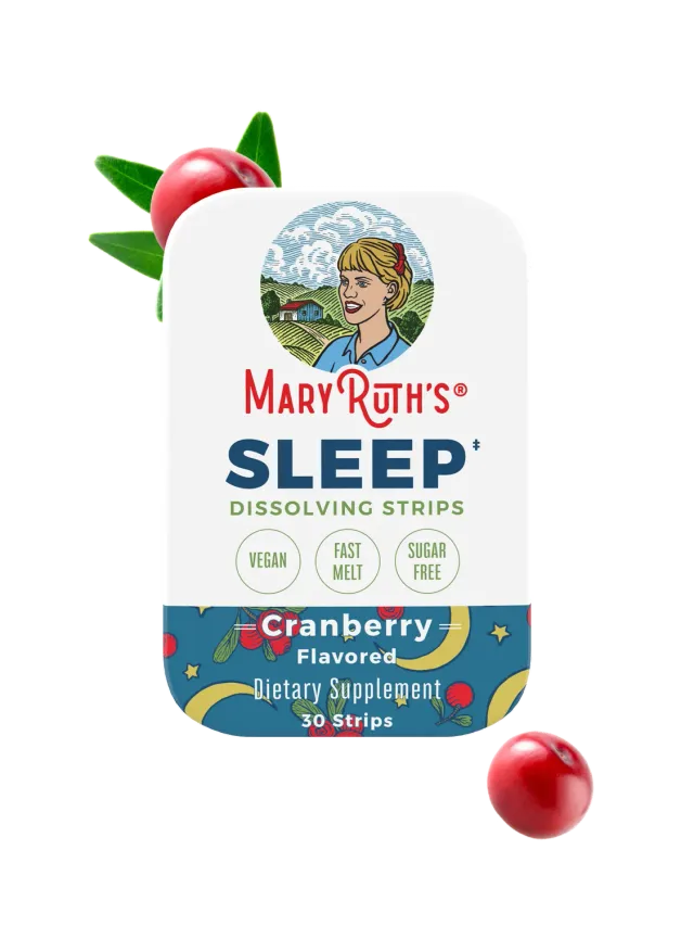 MaryRuth's Sleep Dissolving Strips sovestrips tranebær 30