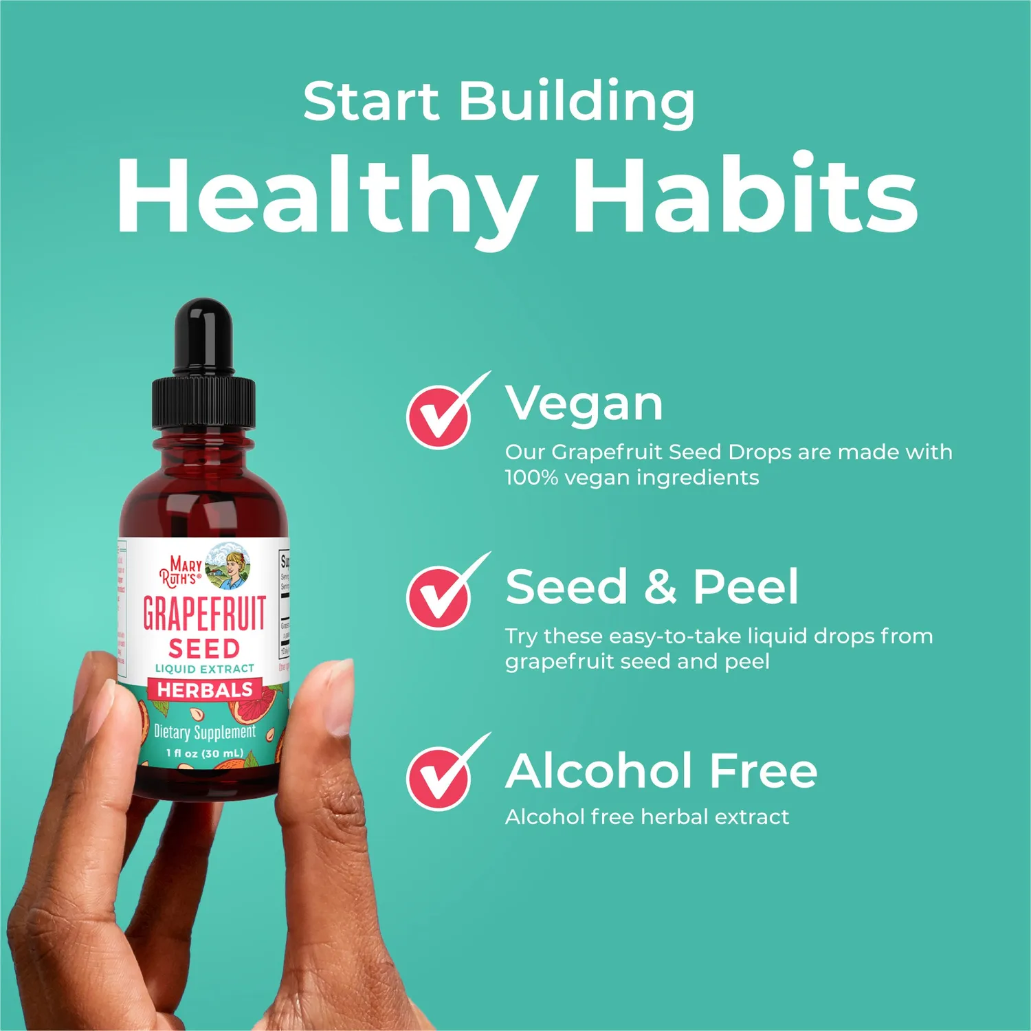 MaryRuth's Grapefruit Seed dråper 30 ml alkoholfri