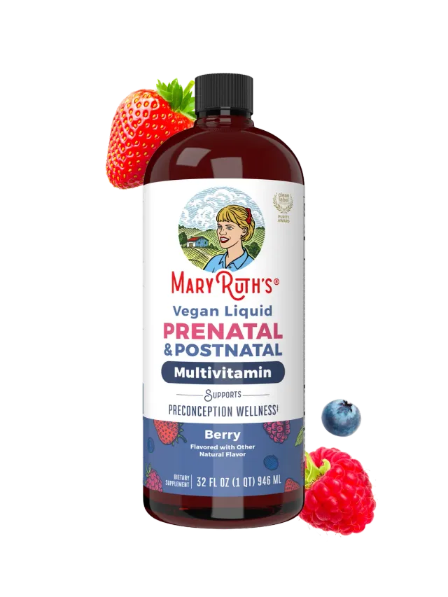 MaryRuth's Prenatal Postnatal multivitamin flytende bær 946 ml