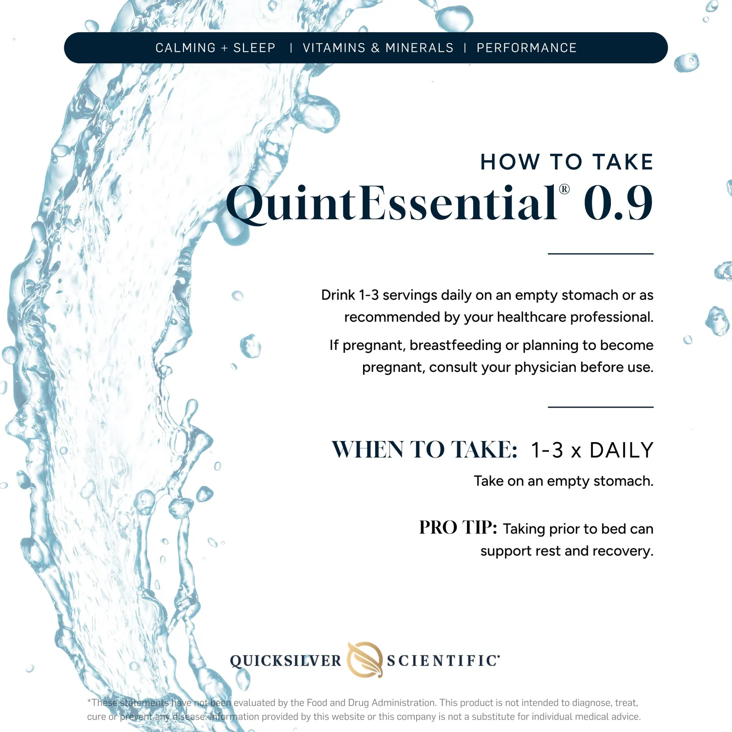 Quicksilver Scientific QuintEssential 0.9 elektrolytter 30 poser