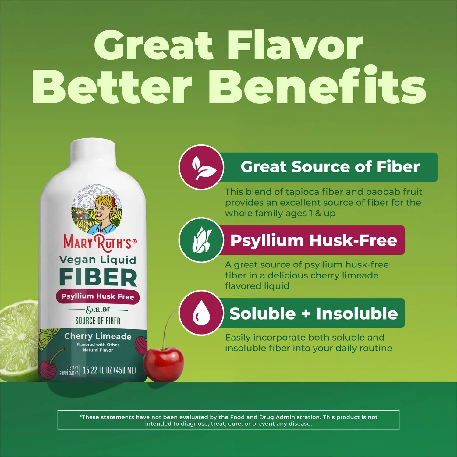 MaryRuth's Vegan Liquid Fiber flytende fiber baobab 7g